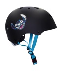 Kask sportowy dziecięcy Stitch czarny z grafiką bohatera Disney regulowany kask na rower hulajnogę i rolki