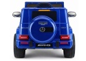 Mercedes AMG G63 na akumulator dla dzieci – widok z tyłu z kołem zapasowym i światłami LED.