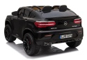 Czarne auto na akumulator Mercedes GLC 63S dla dzieci – widok tylno-boczny