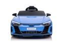 Niebieskie Audi RS e-tron GT na akumulator dla dzieci widok z przodu