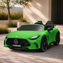 Mercedes GT63 AMG 24V auto na akumulator dla dzieci matowy zielony z pilotem i kołami EVA