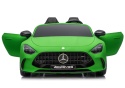 Mercedes GT63 AMG 24V matowy zielony auto na akumulator dla dzieci z otwieranymi drzwiami