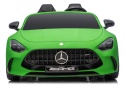 Mercedes GT63 AMG na akumulator dla dzieci matowy zielony widok z przodu