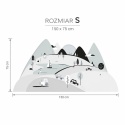 Naklejka na ścianę szare góry dla dzieci – rozmiar S 150x75 cm