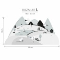 Naklejka na ścianę szare góry dla dzieci – rozmiar L 180x90 cm