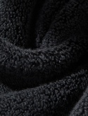 Struktura bawełny frotte 500 g m2 w czarnym ręczniku Libre z białą bizą