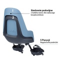 Regulowane podnóżki i podwójna konstrukcja fotelika Bobike MINI ONE Blue