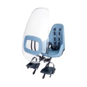 Fotelik rowerowy Bobike MINI ONE Blue z przednią osłoną przeciwwiatrową