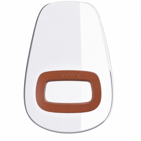 Przezroczysta osłona przeciwwiatrowa Bobike MINI ONE Cinnamon Brown do przedniego fotelika rowerowego dla dziecka