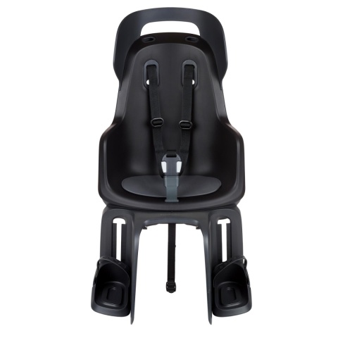 Fotelik rowerowy Bobike GO Maxi czarny montowany na bagażnik dla dzieci 9-22 kg