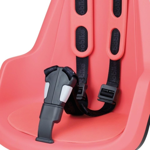 3-punktowe pasy bezpieczeństwa w foteliku rowerowym Bobike MINI ONE Coral