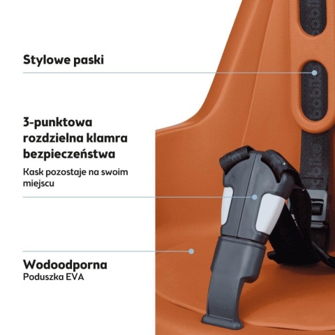 Fotelik Bobike One Mini cinnamon brown z regulowanymi podnóżkami i podwójną konstrukcją