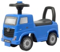 Jeździk Mercedes Actros niebieski dla dzieci – licencjonowany pojazd do odpychania