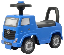 Jeździk Mercedes Actros niebieski dla dzieci – licencjonowany pojazd do odpychania
