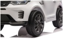 Miękkie koła EVA w białym samochodzie na akumulator Land Rover Discovery