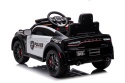 Policyjne auto na akumulator Dodge Charger dla dzieci widok tylny biało czarny