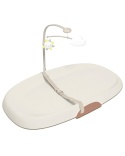 Mata do przewijania Shnuggle Squishy Ivory z pałąkiem sensorycznym i pasem bezpieczeństwa