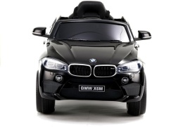 BMW X6M na akumulator dla dzieci czarne widok z przodu