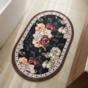 Uniwersalny dywanik dekoracyjny FLORAL Dark 50x80 cm w łazience z eleganckim kwiatowym motywem