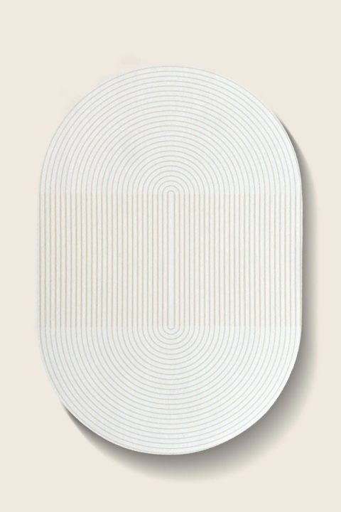 Dywanik uniwersalny ELURE 50x80 cm biały z geometrycznym wzorem