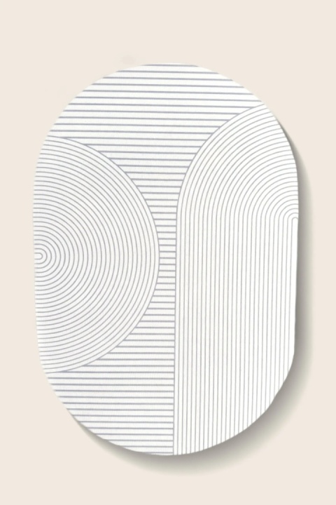 Uniwersalny dywanik dekoracyjny CLUSE 50x80 cm z nowoczesnym geometrycznym wzorem.