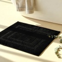 Czarny dywanik łazienkowy RAVO 50x70 cm z bawełny frotte 1000 g/m²