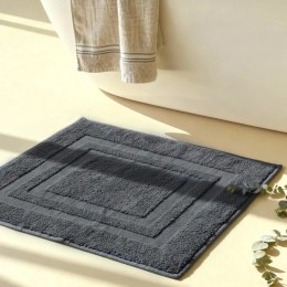 Grafitowy dywanik łazienkowy RAVO 50x70 cm z bawełny frotte 1000 g/m²