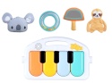 Akcesoria do maty edukacyjnej Koala – pianinko muzyczne, lusterko, grzechotka oraz zawieszki sensoryczne dla niemowląt