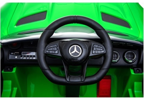 Kokpit Mercedes GTR dla dzieci z panelem audio USB MP3 i kierownicą