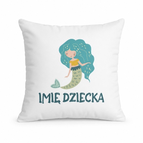 Personalizowana poduszka dla dziecka z imieniem i motywem syrenki z kolekcji OCEAN DREAM