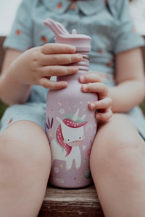 Butelka na wodę SASSI z jednorożcem dla dzieci 500 ml