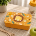 Pomarańczowy lunchbox dla dziecka z lwem z rPET