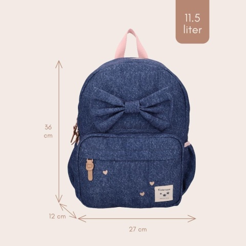 Plecak dziecięcy Kidzroom z kokardą 11,5 l – wymiary 36 × 27 × 12 cm