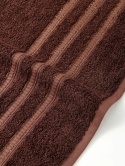Brązowy ręcznik bambusowy Harmony 600 g/m² ze złotą bordiurą – detal