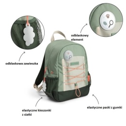 Plecak dziecięcy Done by Deer Forest Friends – elementy odblaskowe, kieszenie i elastyczne paski