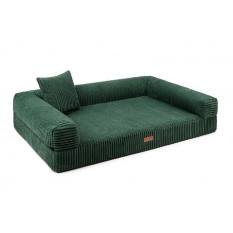 Legowisko dla psa PARMA Bottle Green w kolorze butelkowej zieleni