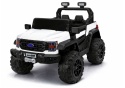 Białe auto na akumulator 4x4 22F – widok z tyłu