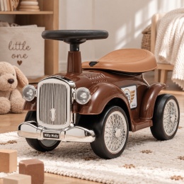 Brązowy jeździk retro Milly Mally Royce Choco dla dziecka