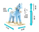 Interaktywny koń na biegunach Pony Blue – dźwięki, ruchomy ogon i wymiary