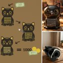Skarbonka kot do malowania – ceramiczna skarbonka DIY z markerem, kreatywny zestaw dla dzieci 3+