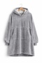 Szara kocobluza oversize - miękka i ciepła bluza domowa