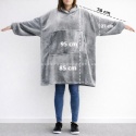 Szara bluza oversize z kapturem - wymiary bluzy damskiej z długimi rękawami